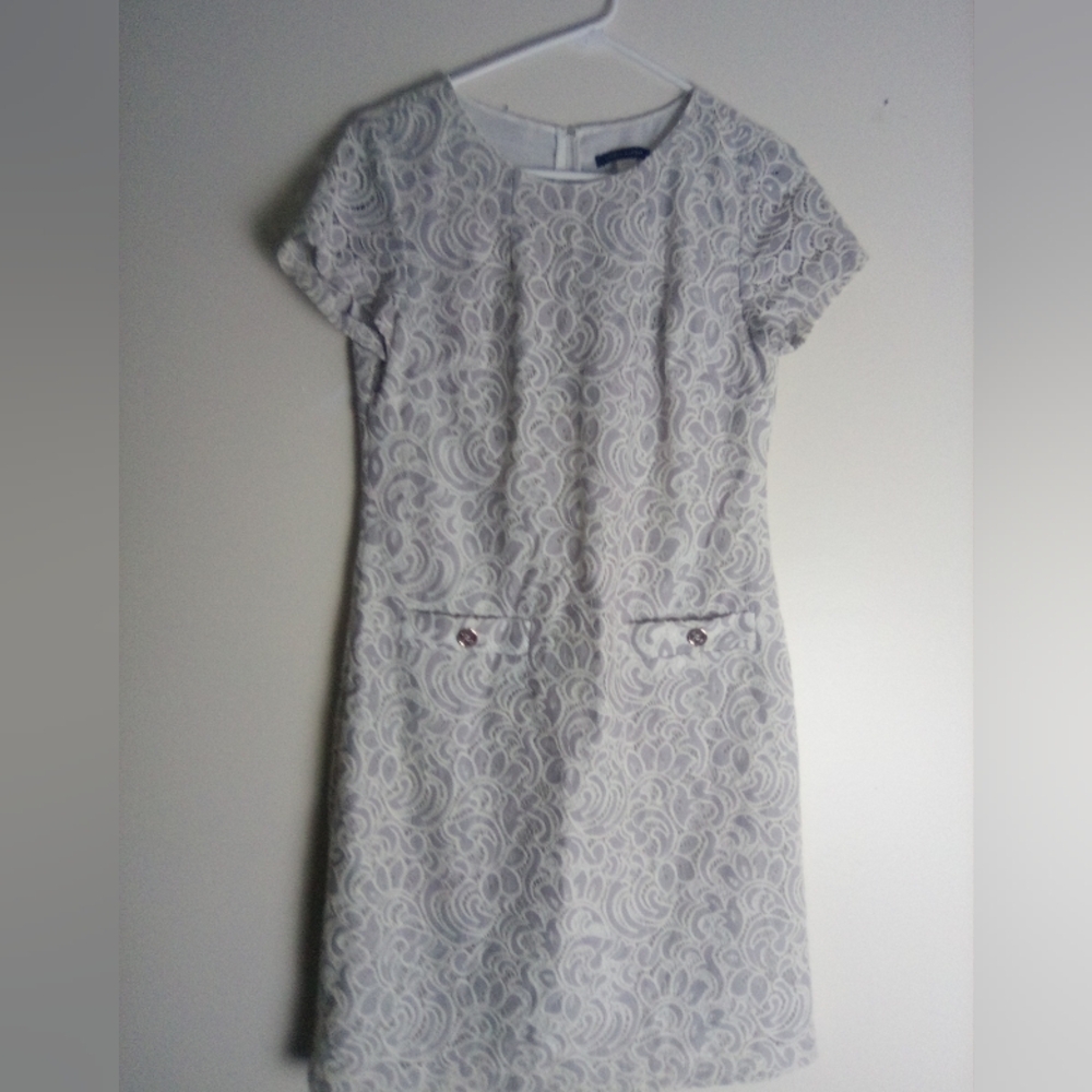 TOMMY HILFIGER  Elegant White Lace Dress SIZE 6 - Picture 4 of 7